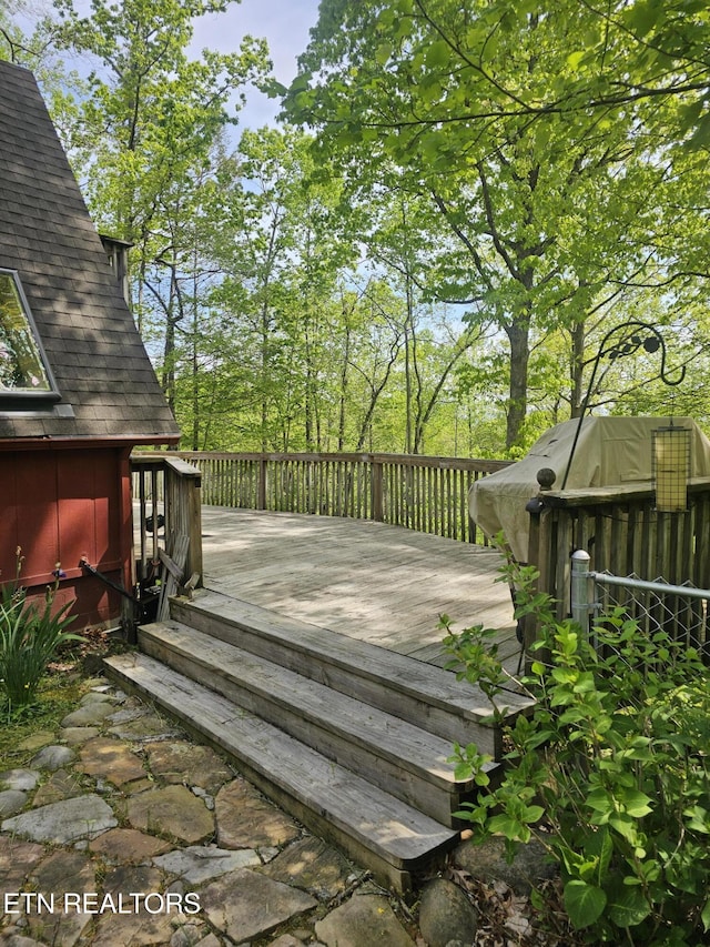 537 Gatlin Dr, Gatlinburg, TN 37738 - view of wooden terrace