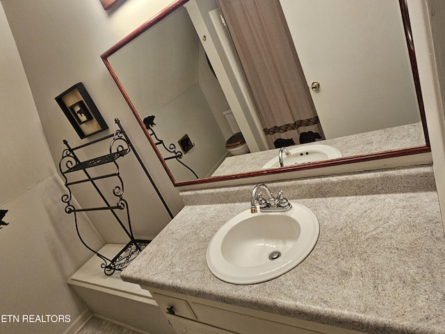 537 Gatlin Dr, Gatlinburg, TN 37738 - bathroom with vanity and baseboards