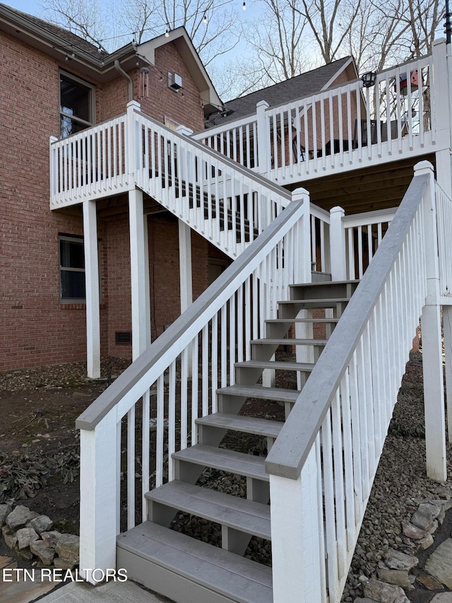 view of stairway