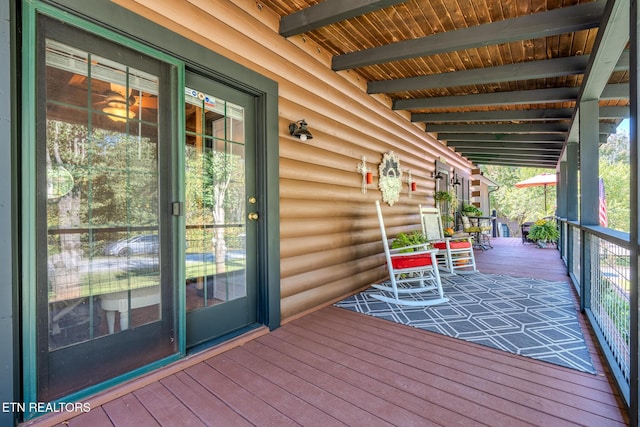 view of wooden terrace