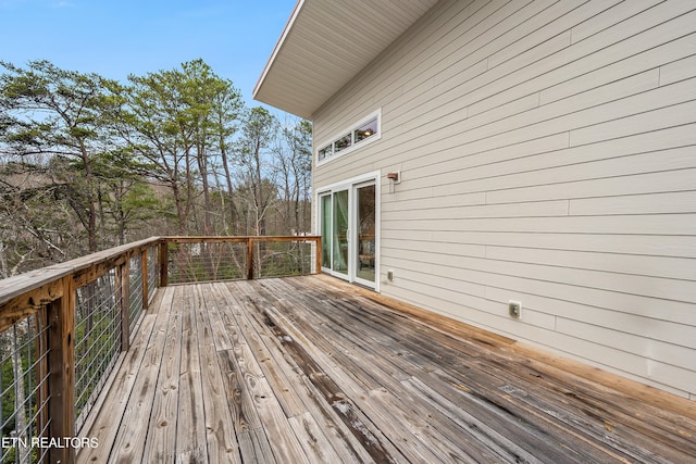 view of wooden terrace