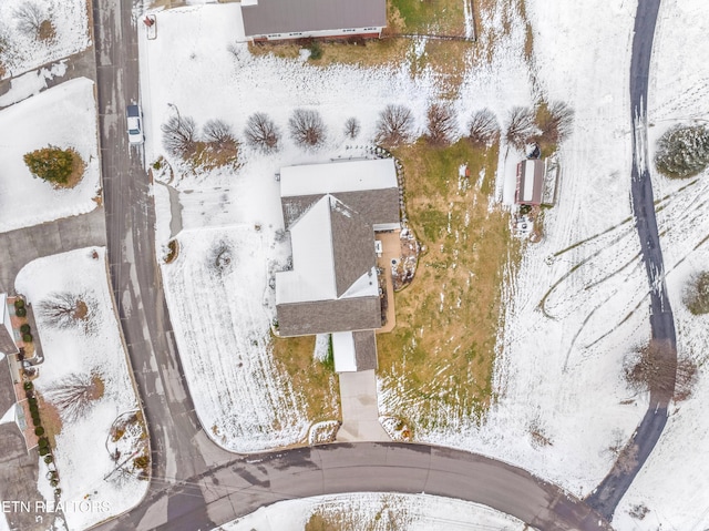 view of snowy aerial view