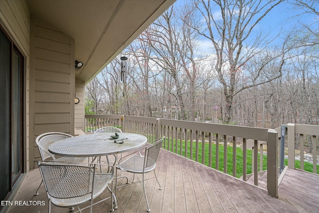 view of wooden terrace