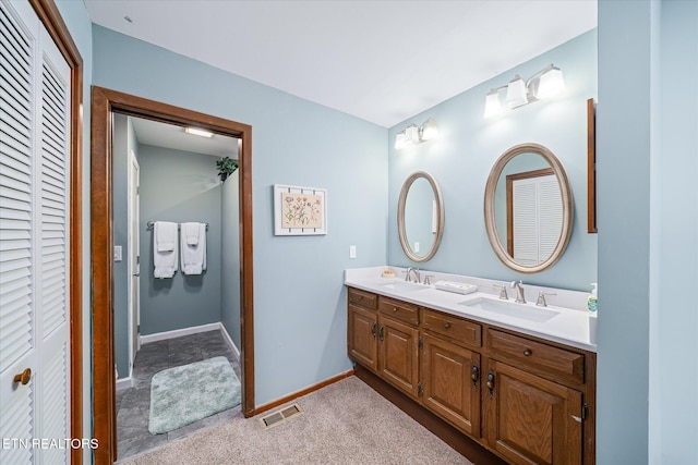 bathroom with vanity