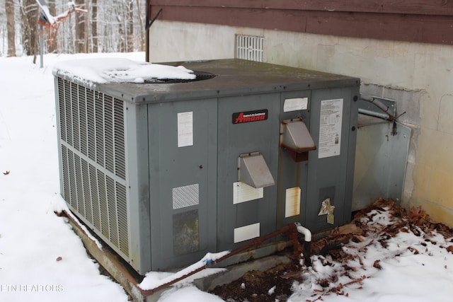 exterior details with central air condition unit