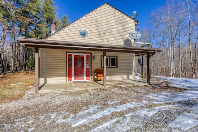 view of front of house with a porch