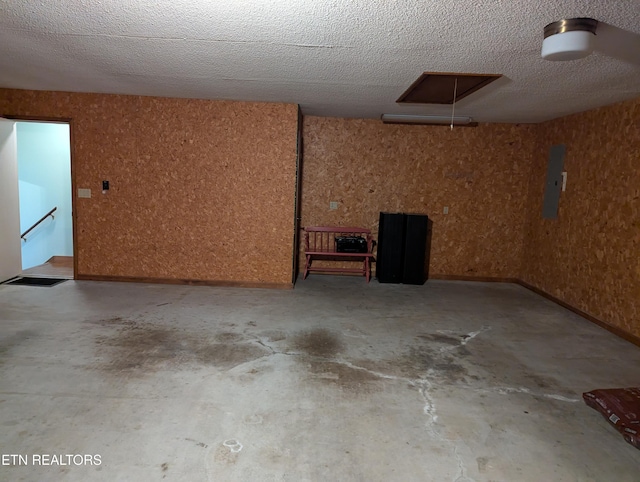 124 Sugarbush Cir, Crossville, TN 38558 - below grade area featuring a textured ceiling and electric panel