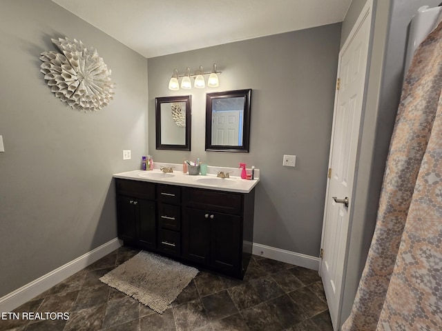 bathroom featuring vanity