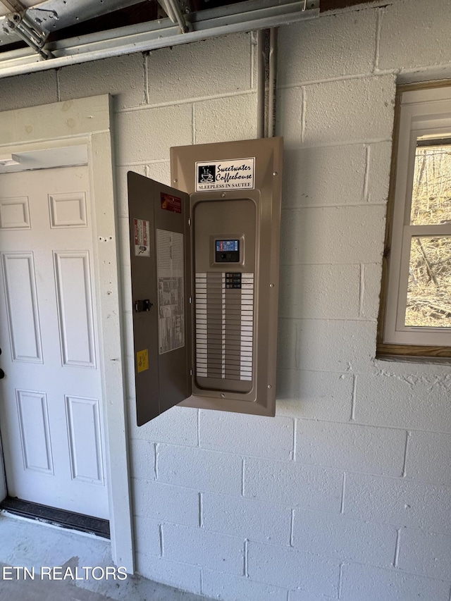 utility room with electric panel