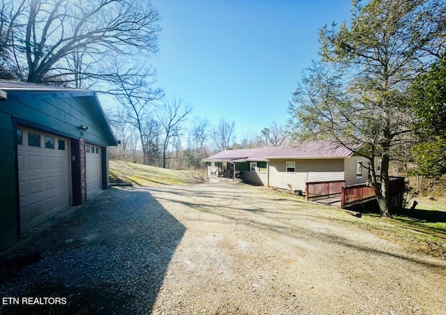 exterior space featuring driveway