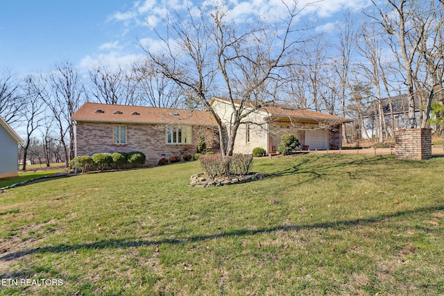 144 Greenwood Rd, Crossville, TN 38558 - exterior space with a garage and a front lawn