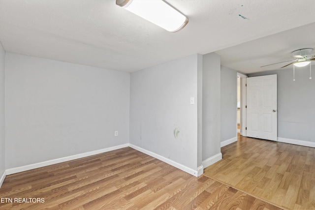 empty room featuring light wood-type flooring