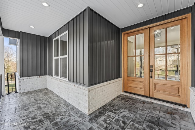 entrance to property with french doors