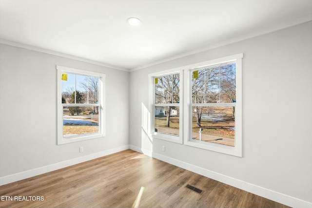 169 Dode St, Sweetwater, TN 37874 - empty room with baseboards, crown molding, and wood finished floors