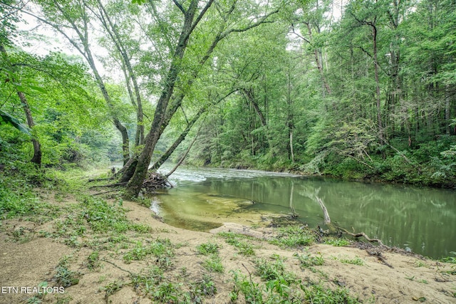 view of landscape with a water view