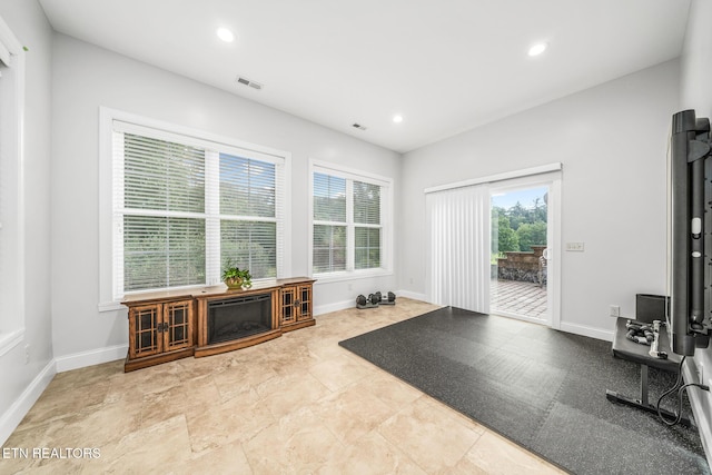 view of workout room