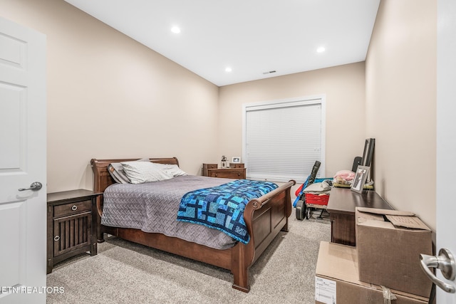 view of carpeted bedroom