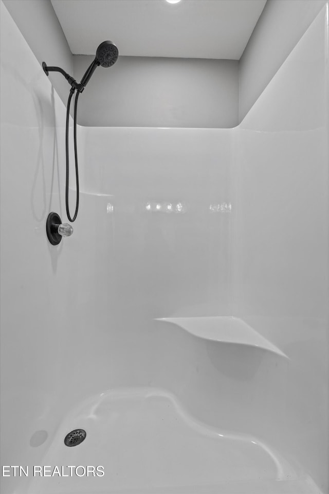 interior details featuring walk in shower