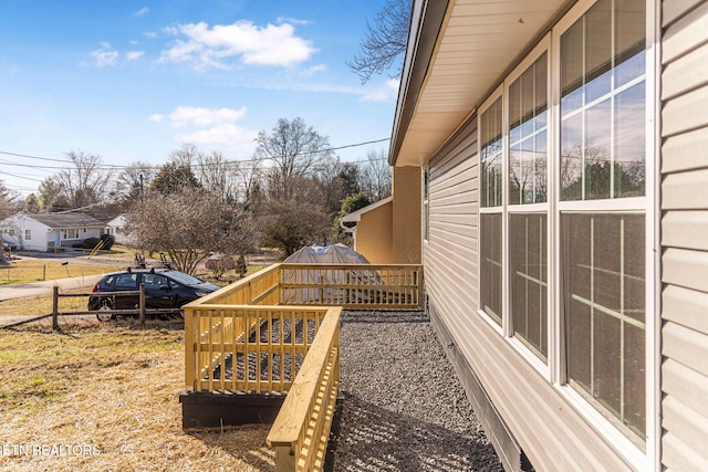 view of yard featuring a deck