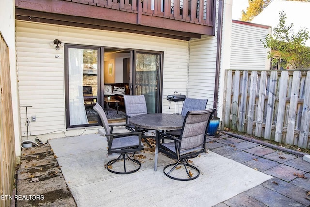 view of patio / terrace featuring a balcony