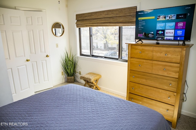 view of carpeted bedroom