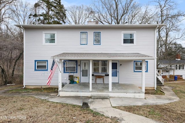 view of front of property featuring a porch