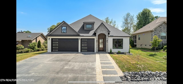 view of front of home with a front yard