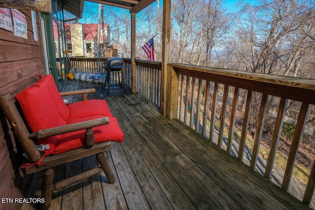 view of wooden terrace