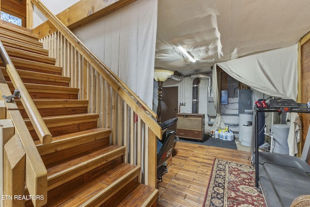 interior space with hardwood / wood-style floors