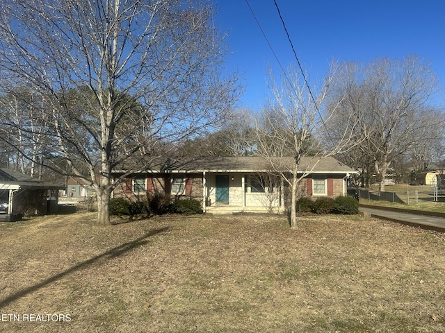 view of single story home