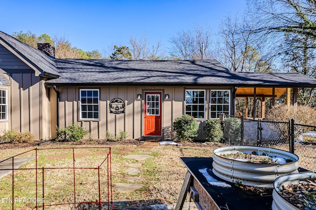 view of rear view of property