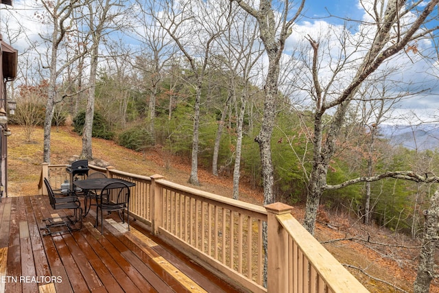 view of wooden terrace