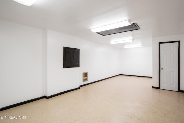 unfurnished room with electric panel