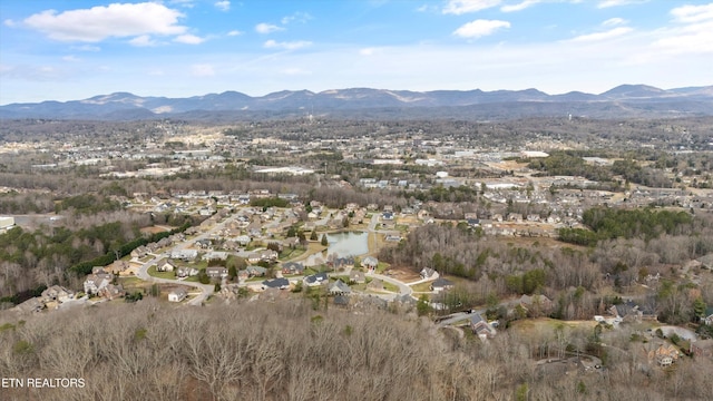 property view of mountains featuring a water view