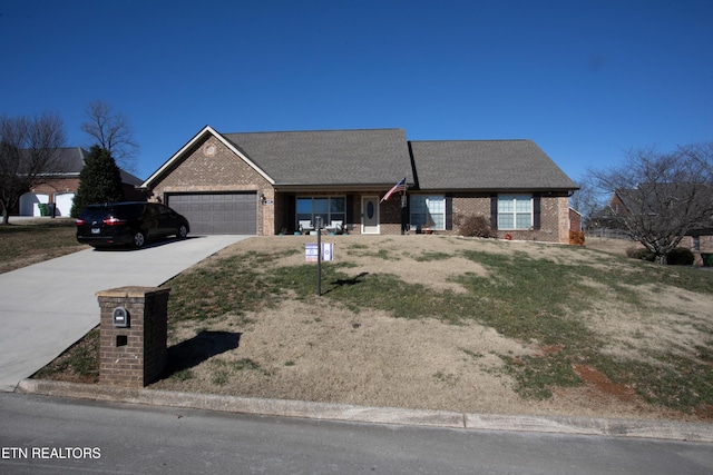 ranch-style home with a garage