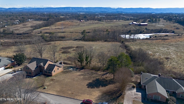 bird's eye view featuring a mountain view