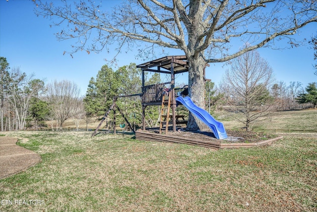 exterior space with a playground