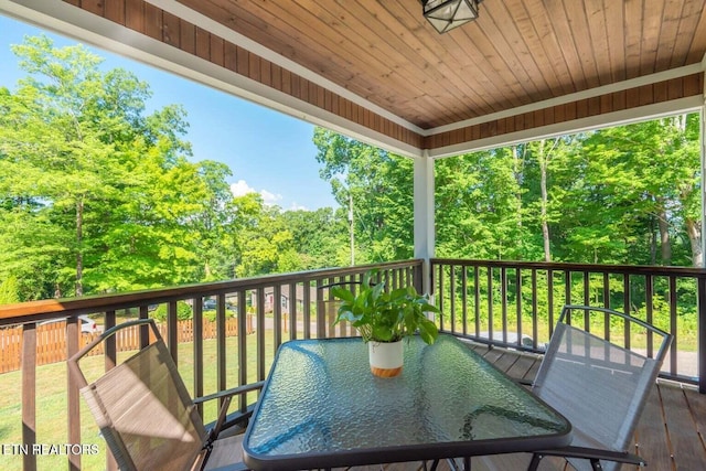 view of wooden terrace