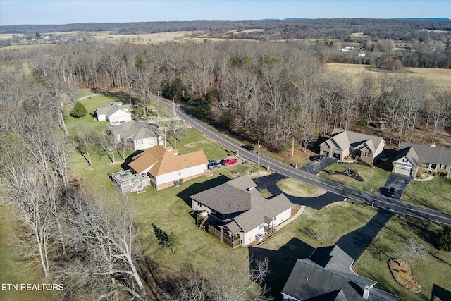 bird's eye view featuring a residential view