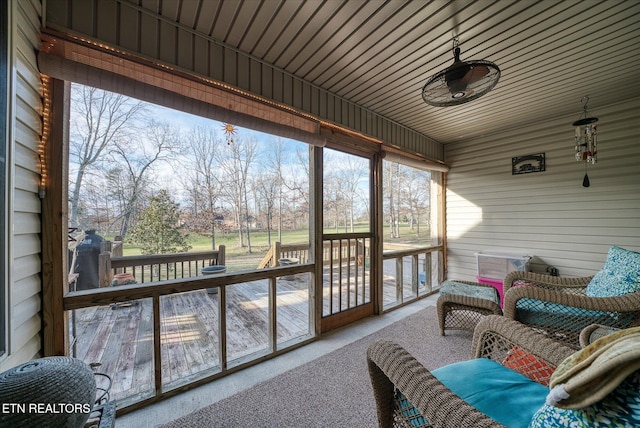 view of sunroom