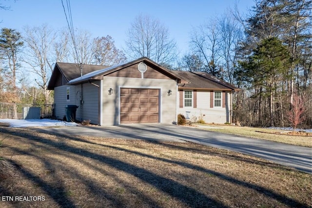 view of front of house featuring a garage