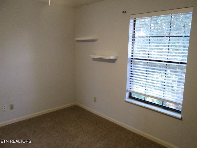 spare room with carpet and plenty of natural light