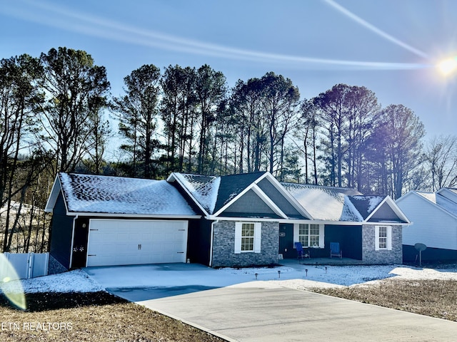 ranch-style house with a garage