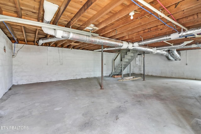 view of basement