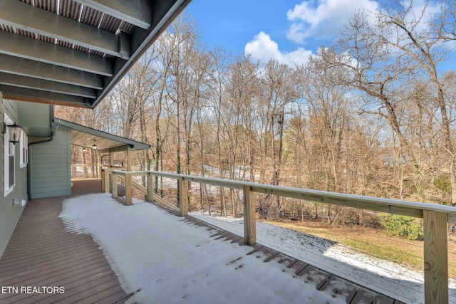 view of wooden deck