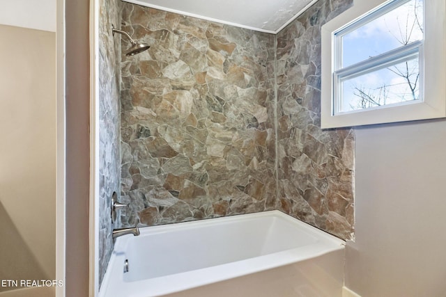 bathroom featuring bathtub / shower combination