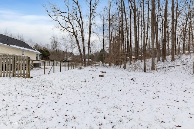 view of snowy yard