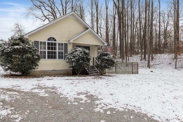 view of bungalow