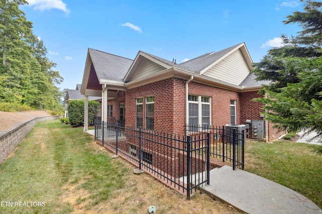 view of property exterior featuring a yard