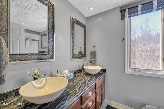 bathroom with vanity